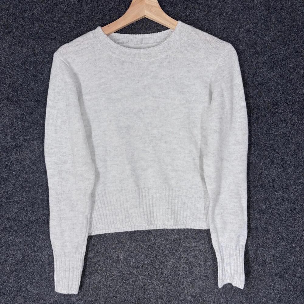 Sonoma Sweater Pullover Women PS Petite Gray Knit Long Sleeve Crew Neck Casual